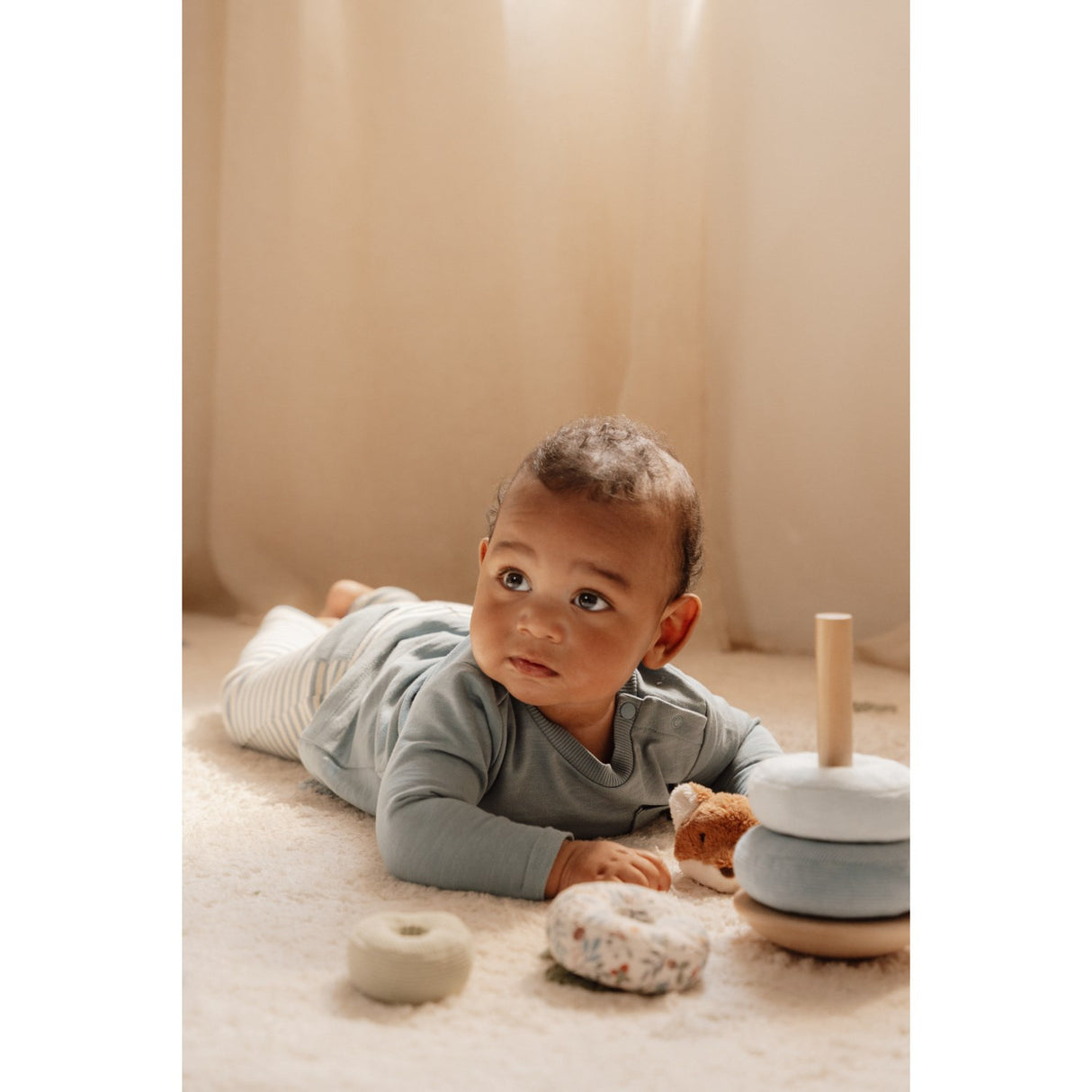 Little Dutch Forest Friends Blue Rocking Ring Stacker