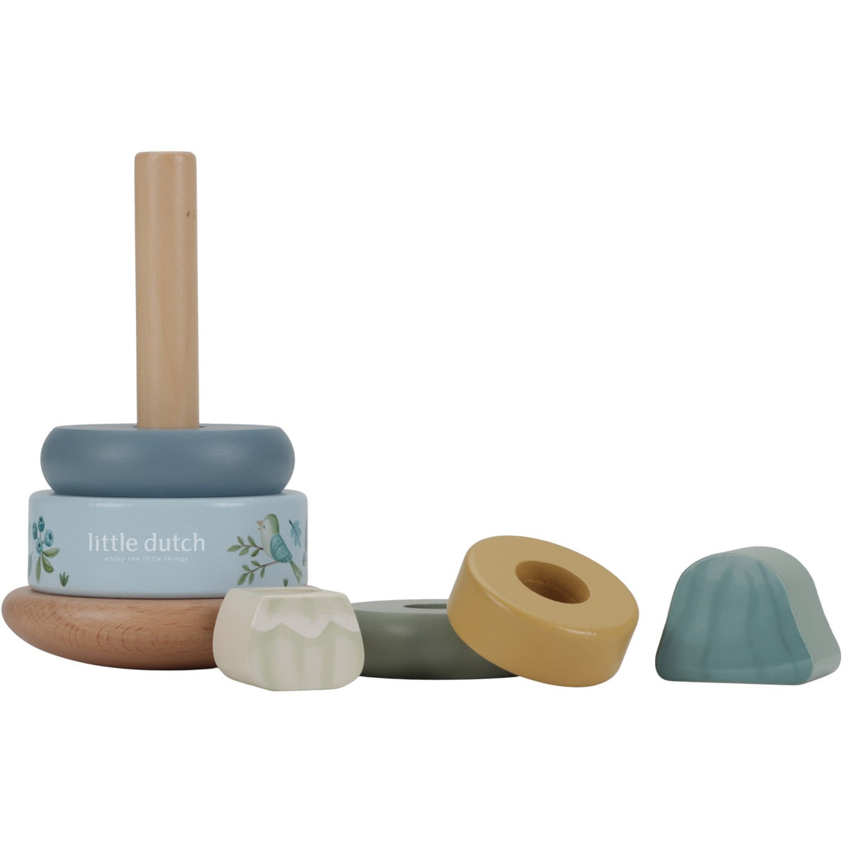 Little Dutch Forest Friends Blue Rocking Ring Stacker