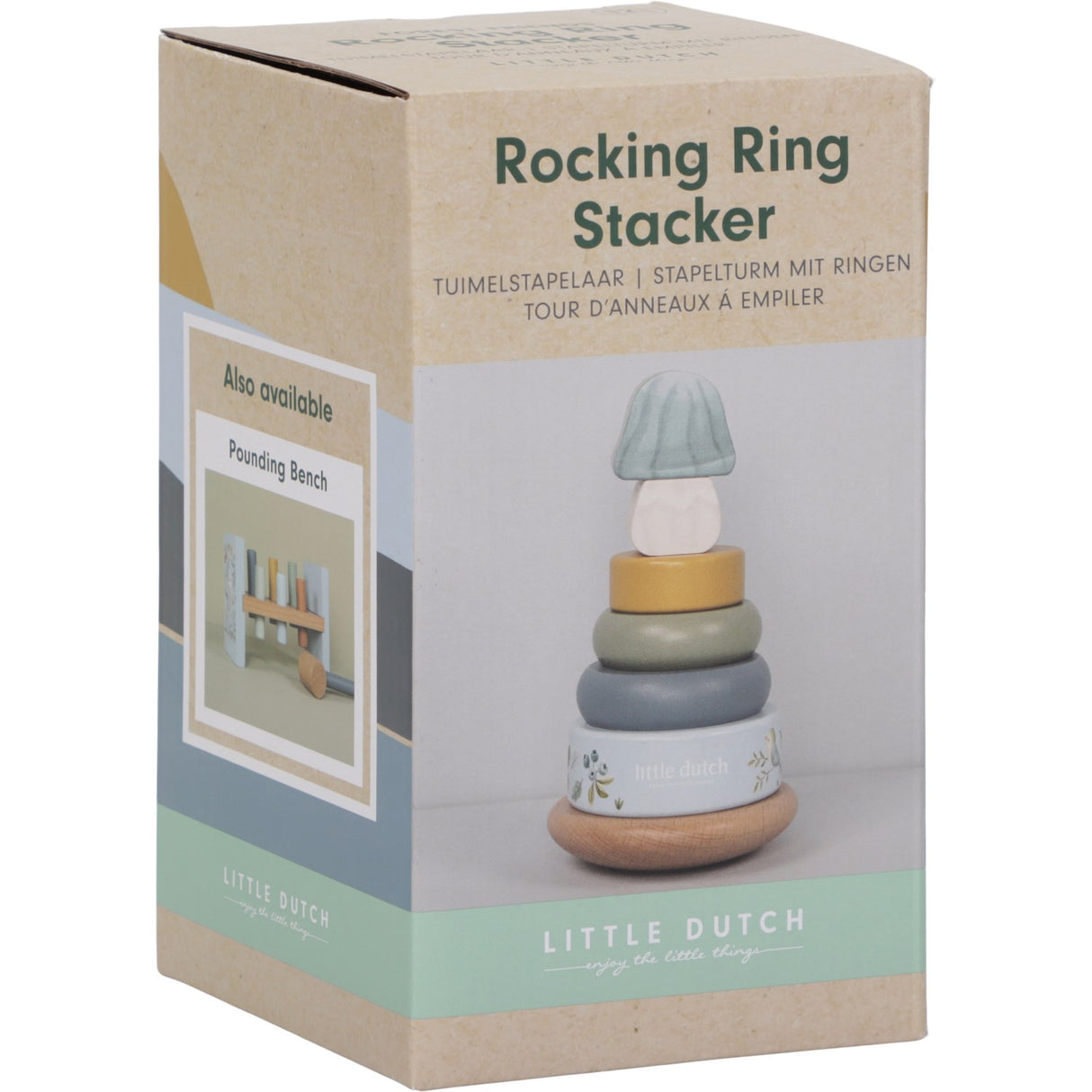 Little Dutch Forest Friends Blue Rocking Ring Stacker