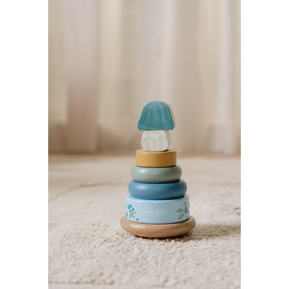 Little Dutch Forest Friends Blue Rocking Ring Stacker