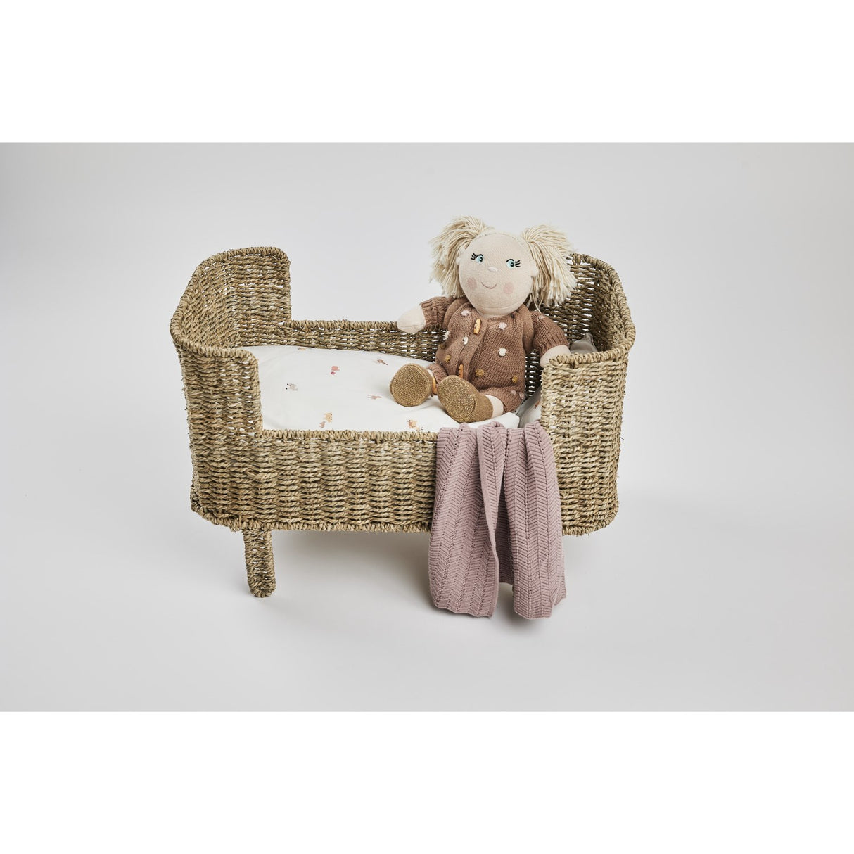 Smallstuff Pudder Doll Blanket Fishbone Knit