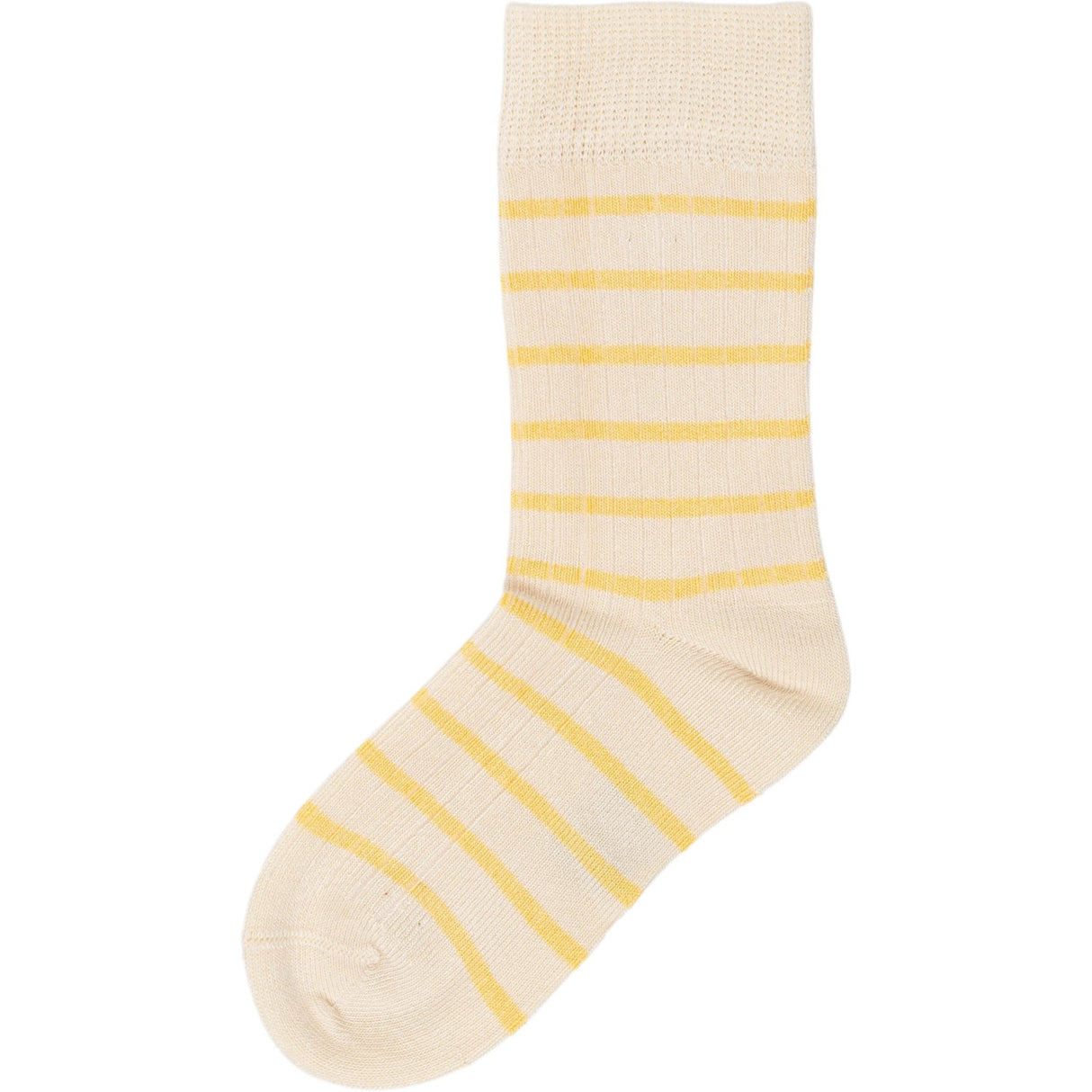 minipop® Yellow Sun/Dark Off White Bamboo Socks Stripe