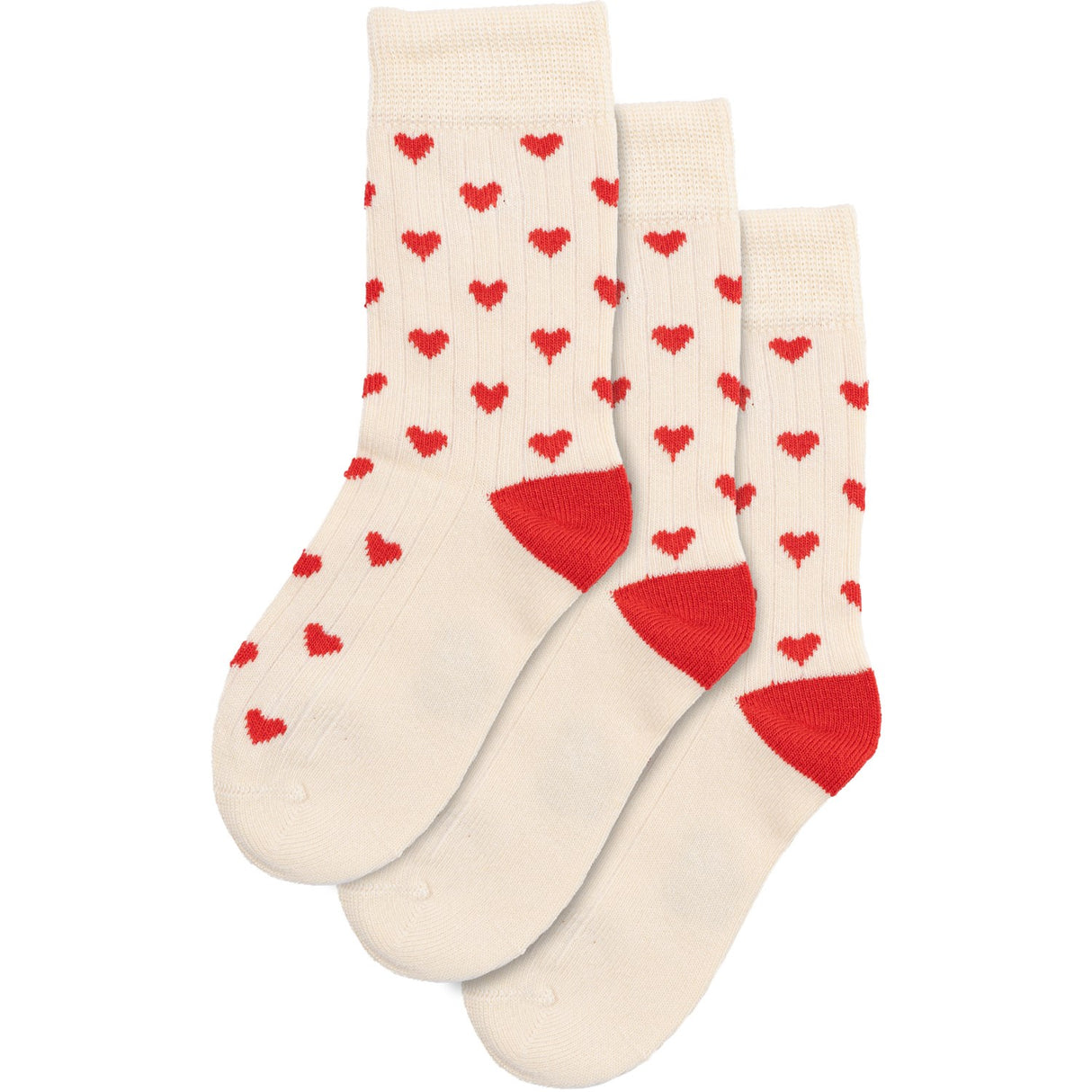 minipop® Bright Red Bamboo Heart Socks 3-Pack