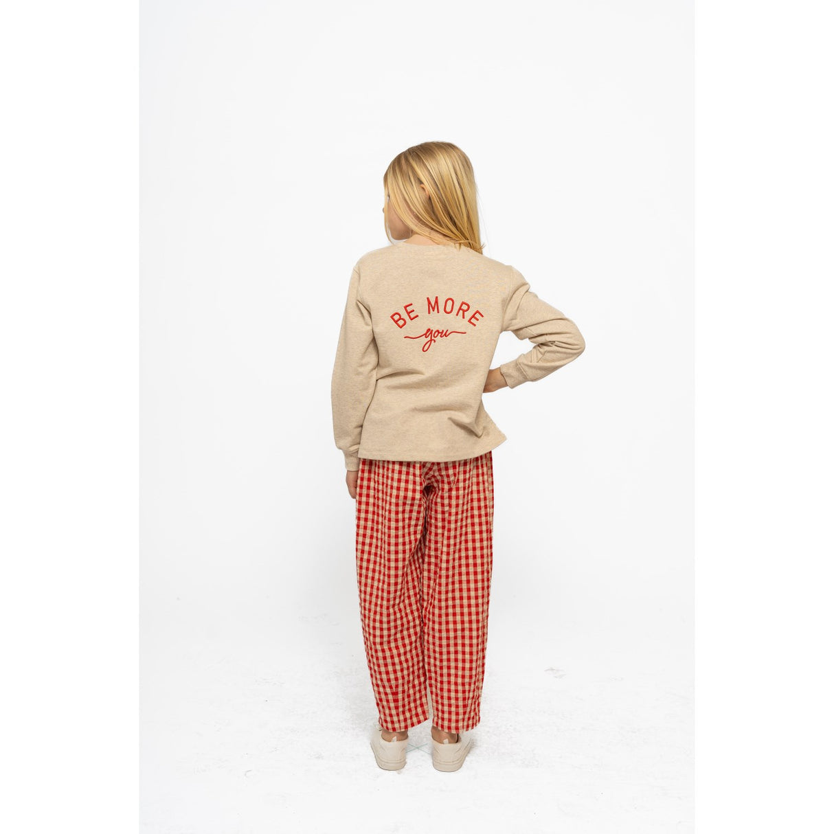 The New Poppy Red Check Nally Carrot Pants