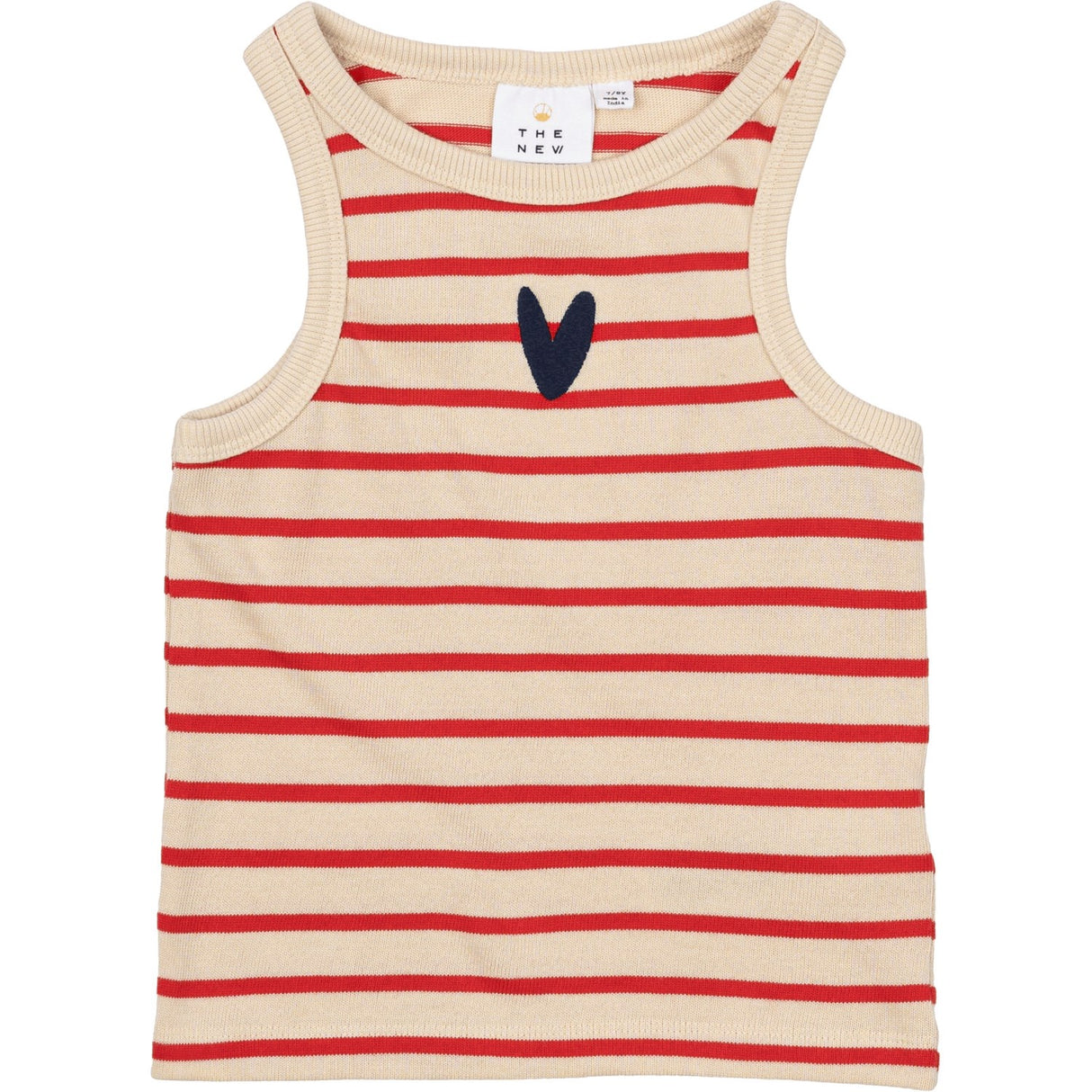The New Poppy Red Striped Nil Short Top