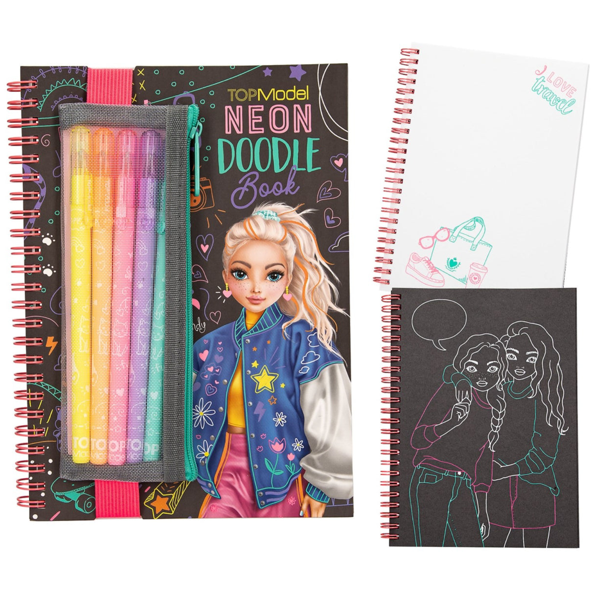 TOPModel Doodle Book w/Neon Pens