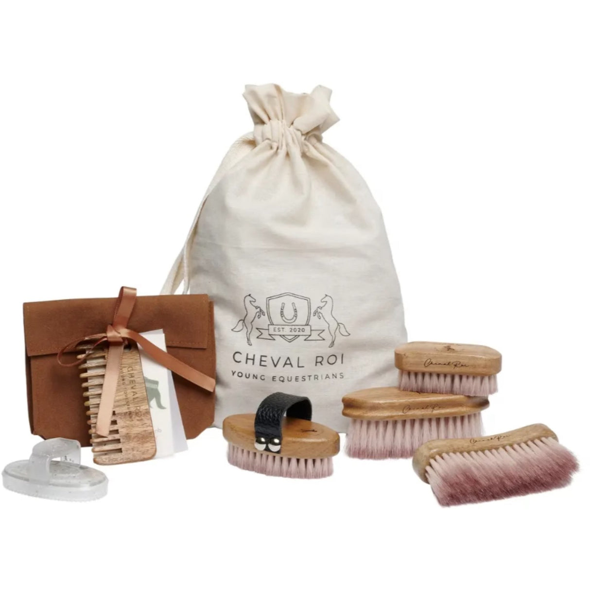 Cheval Roi Hobby Horse Grooming Set White Rainbow