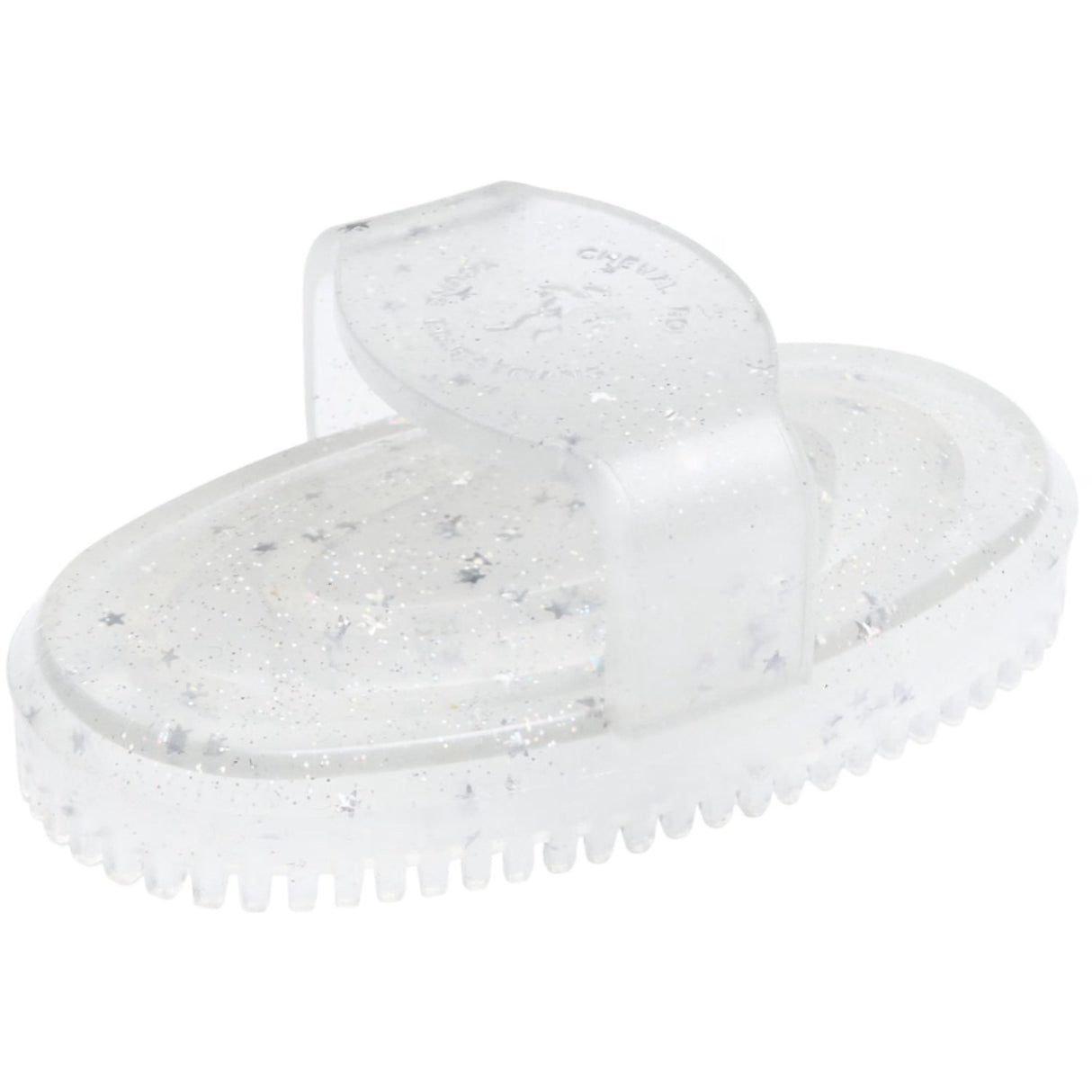 Cheval Roi Brush White rainbow glitter