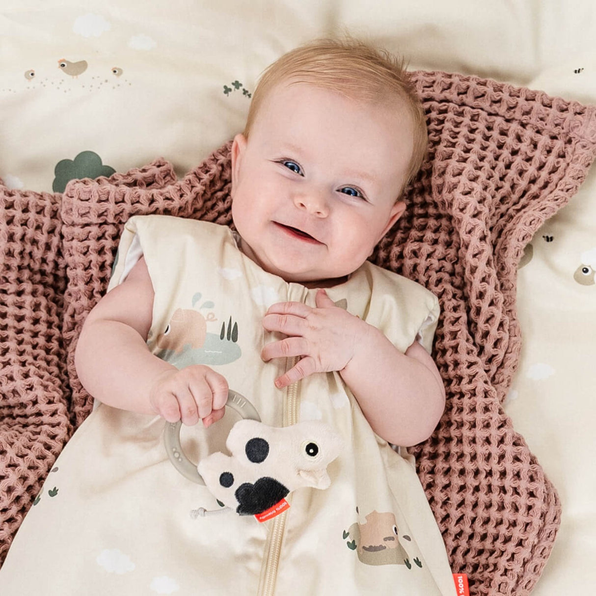 DonebyDeer Sand Sensory Rattle w/Teether Dotti