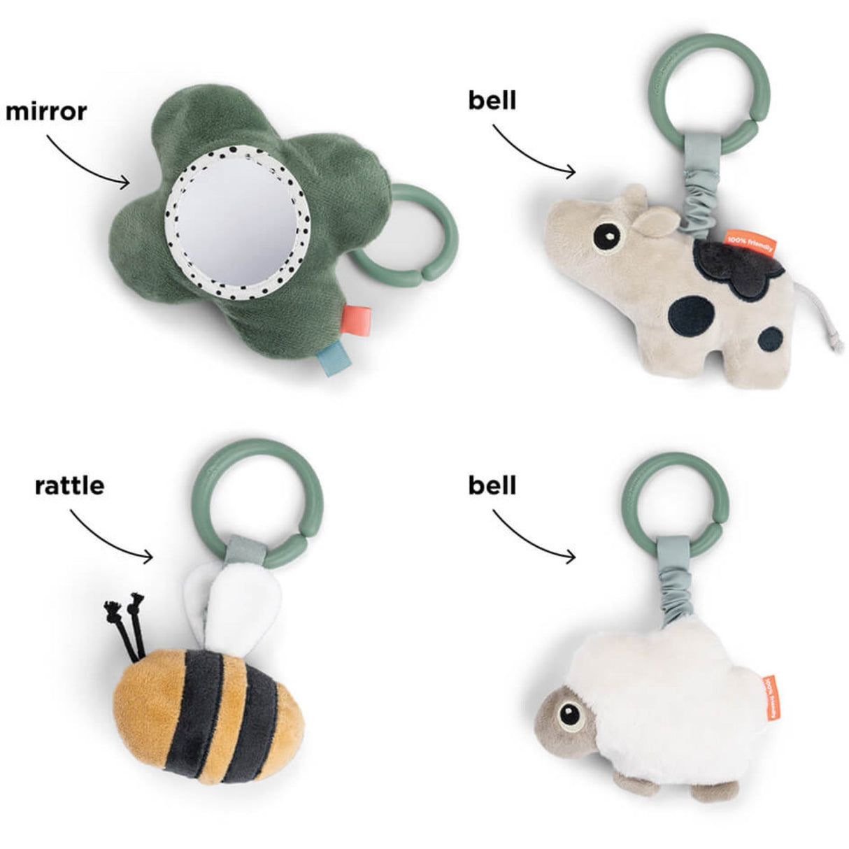 DonebyDeer Green Activity Play Mat Tiny farm