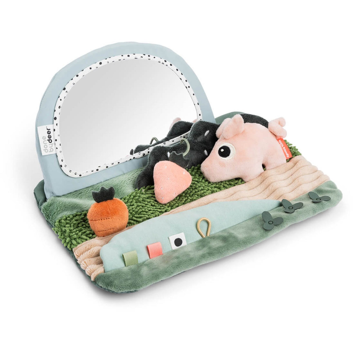 DonebyDeer Color Mix Tummy time Sensory Mirror Tiny farm