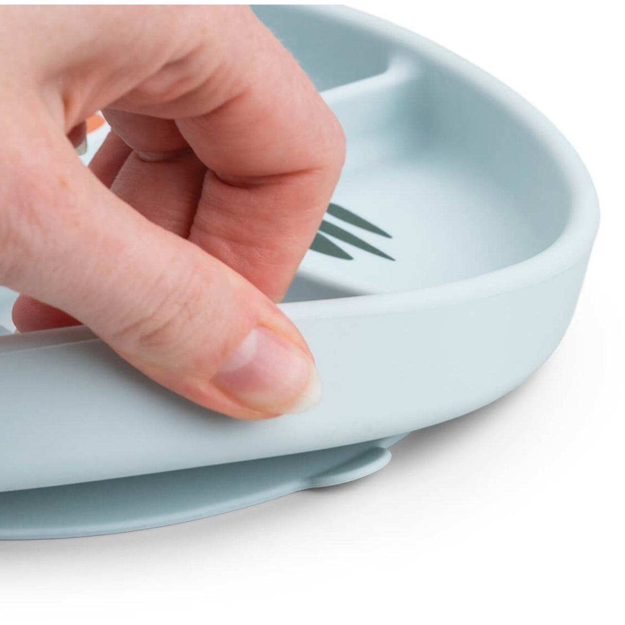 DonebyDeer Blue Stick&Stay Divided Plate Playground