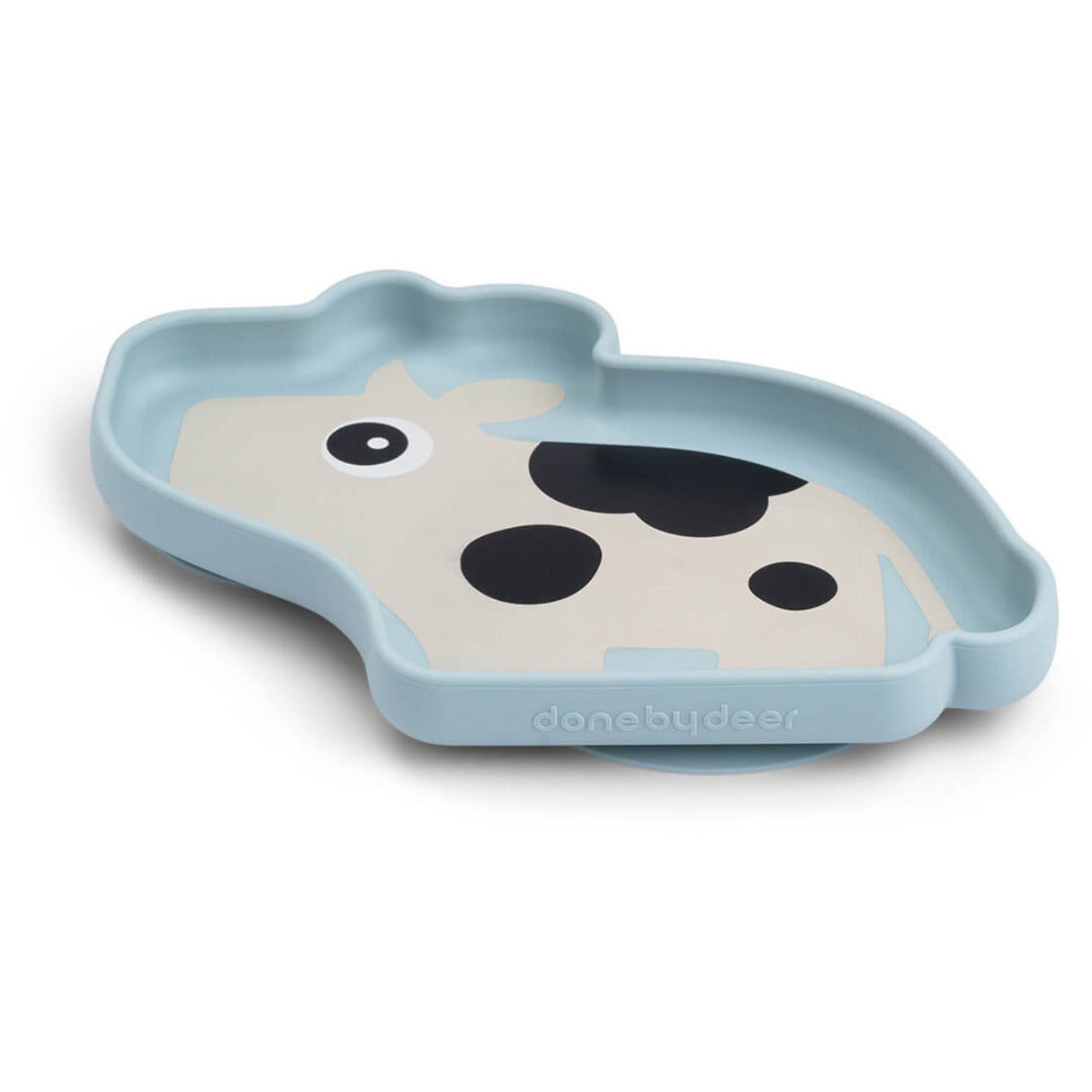 DonebyDeer Blue Silicone Stick&Stay Plate Dotti
