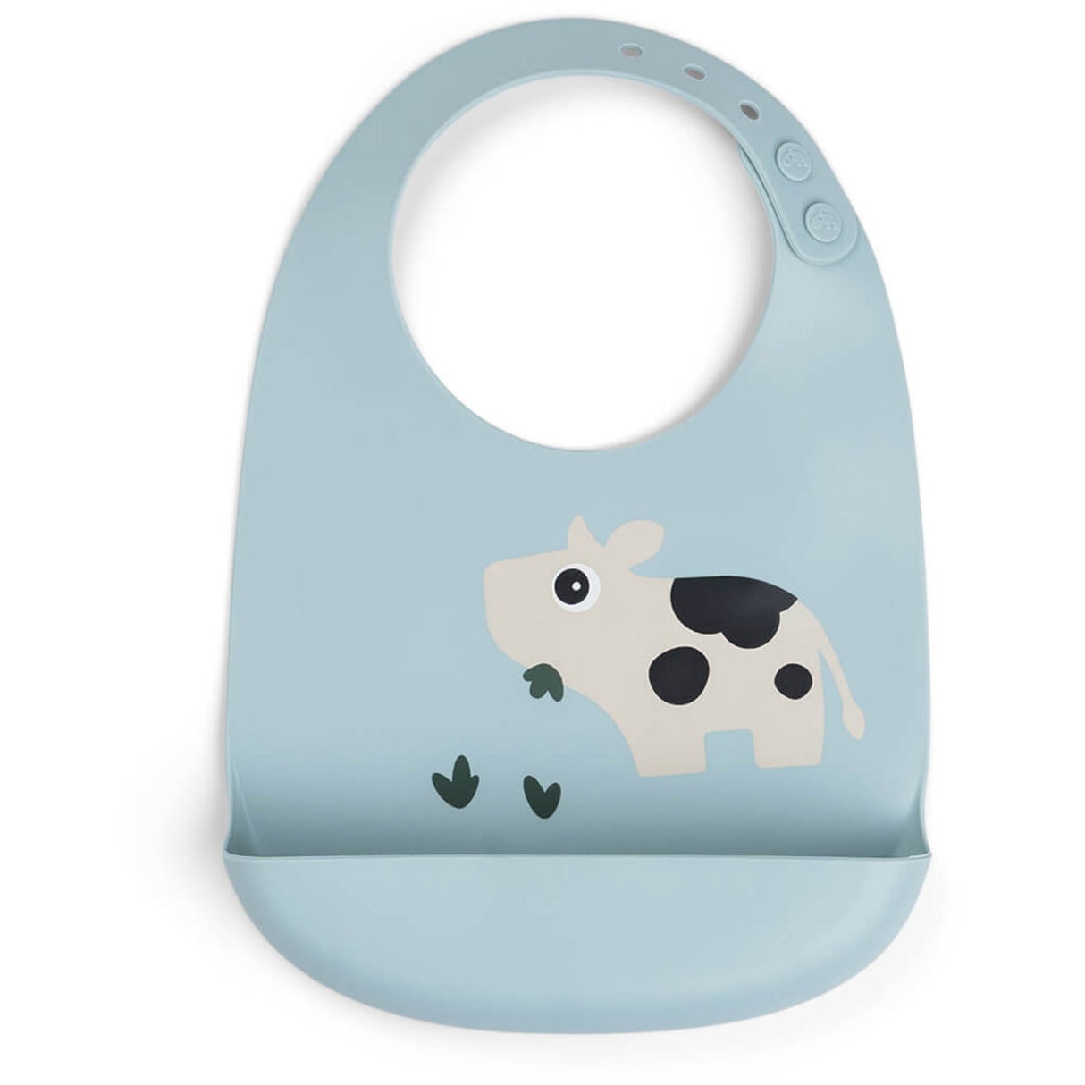 DonebyDeer Blue Silicone Bib Dotti