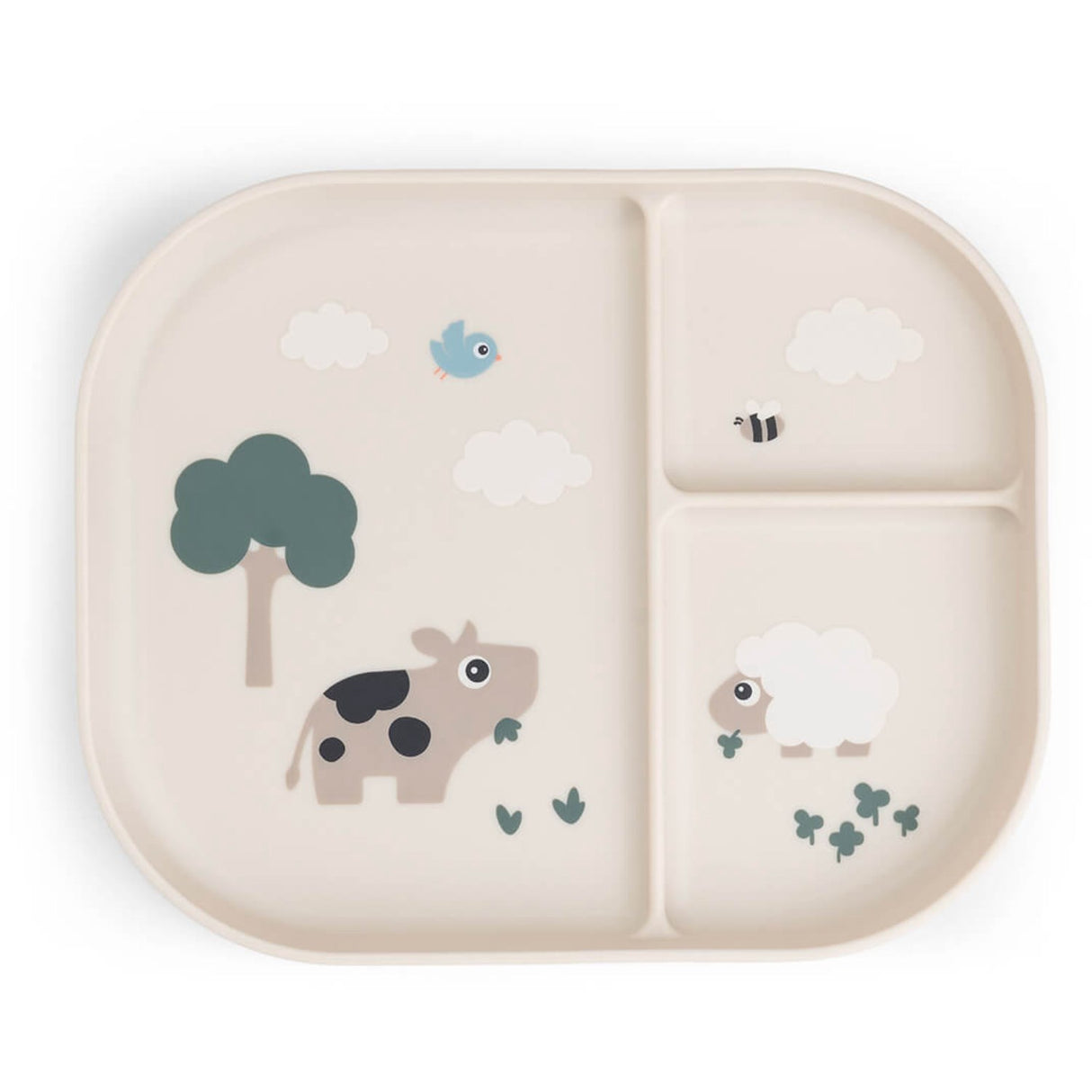 DonebyDeer Sand Foodie Divided Plate Tiny farm