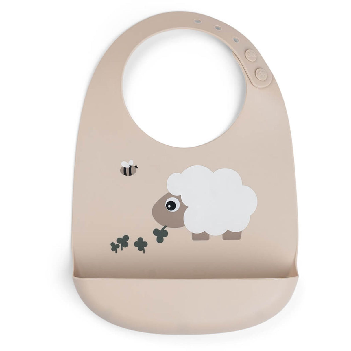 DonebyDeer Sand Silicone Bib Sheepy