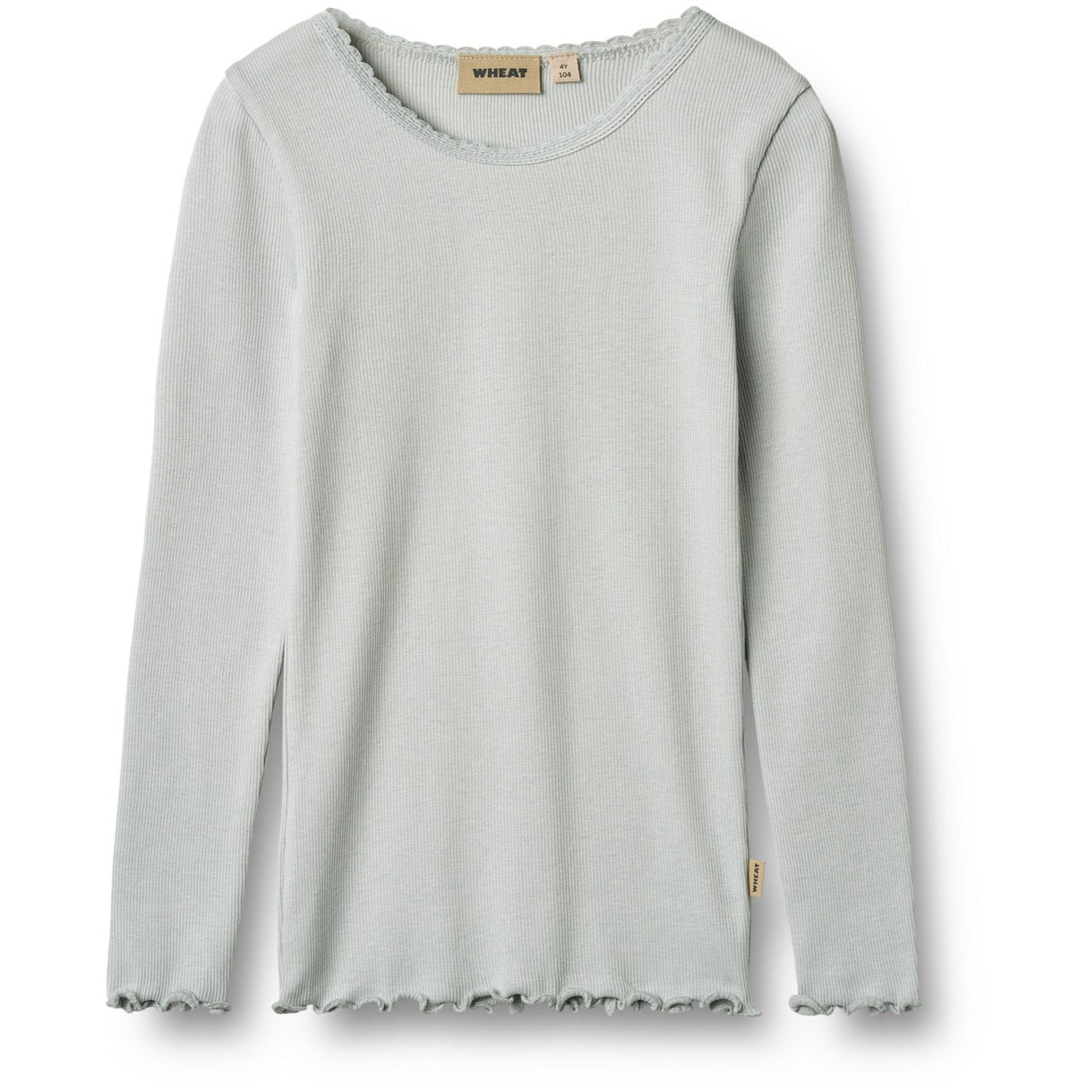 Wheat Soft Blue Rib T-Shirt L/S Reese
