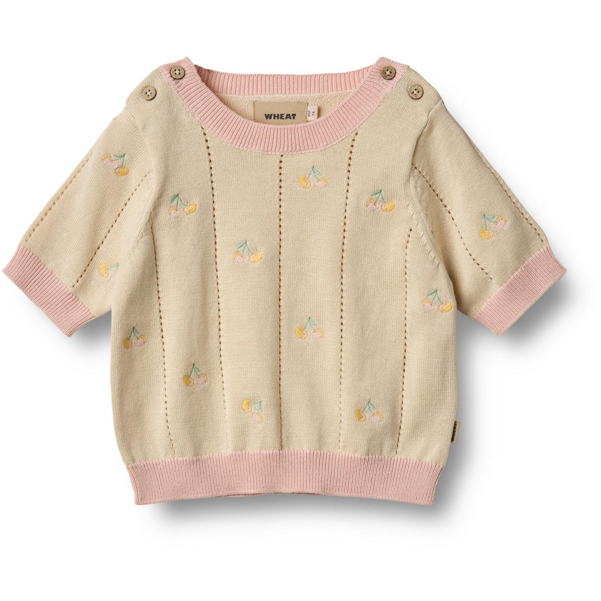 Wheat Sandshell Knit Top S/S Malvina