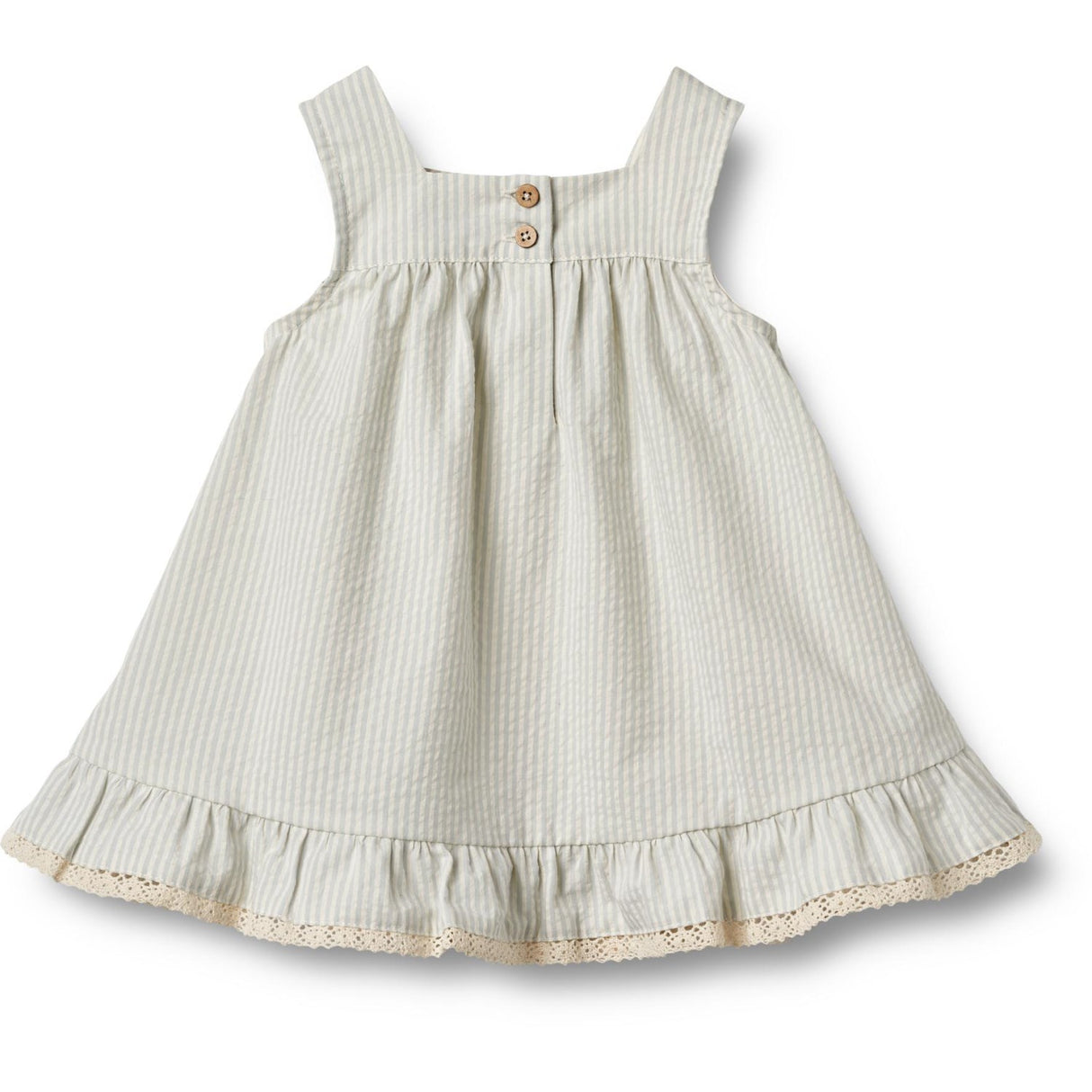 Wheat Summer Blue Stripe Dress Ruffle Ayla