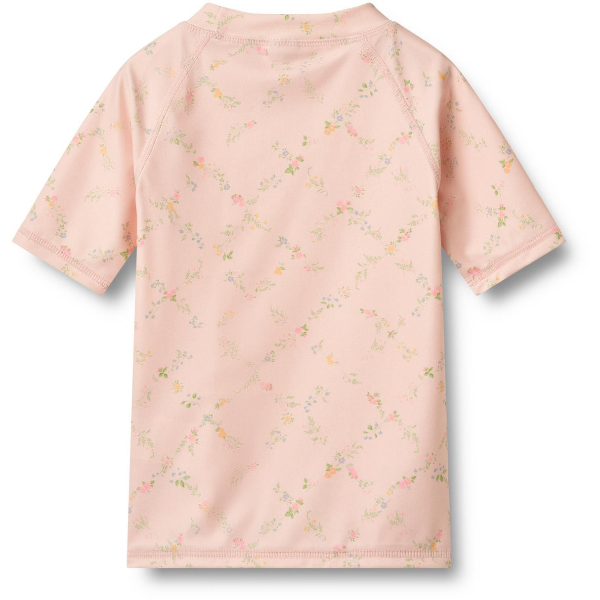 Wheat Powder Checked Flowers Swim T-Shirt S/S Jackie