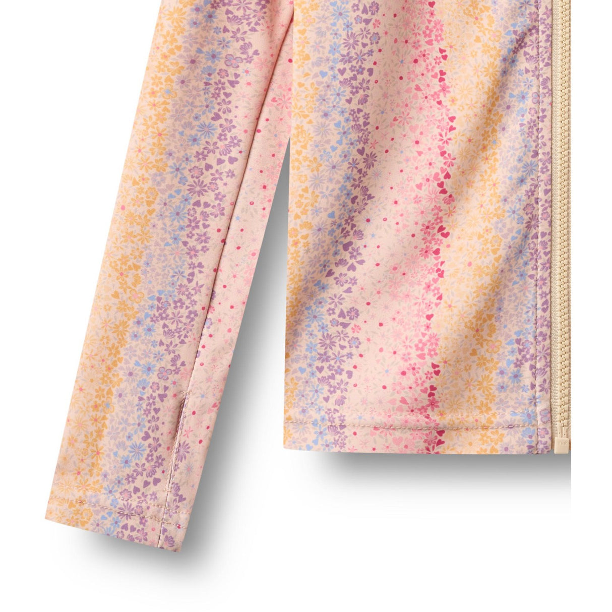 Wheat Multi Rainbow Swim T-Shirt L/S Zip Ada