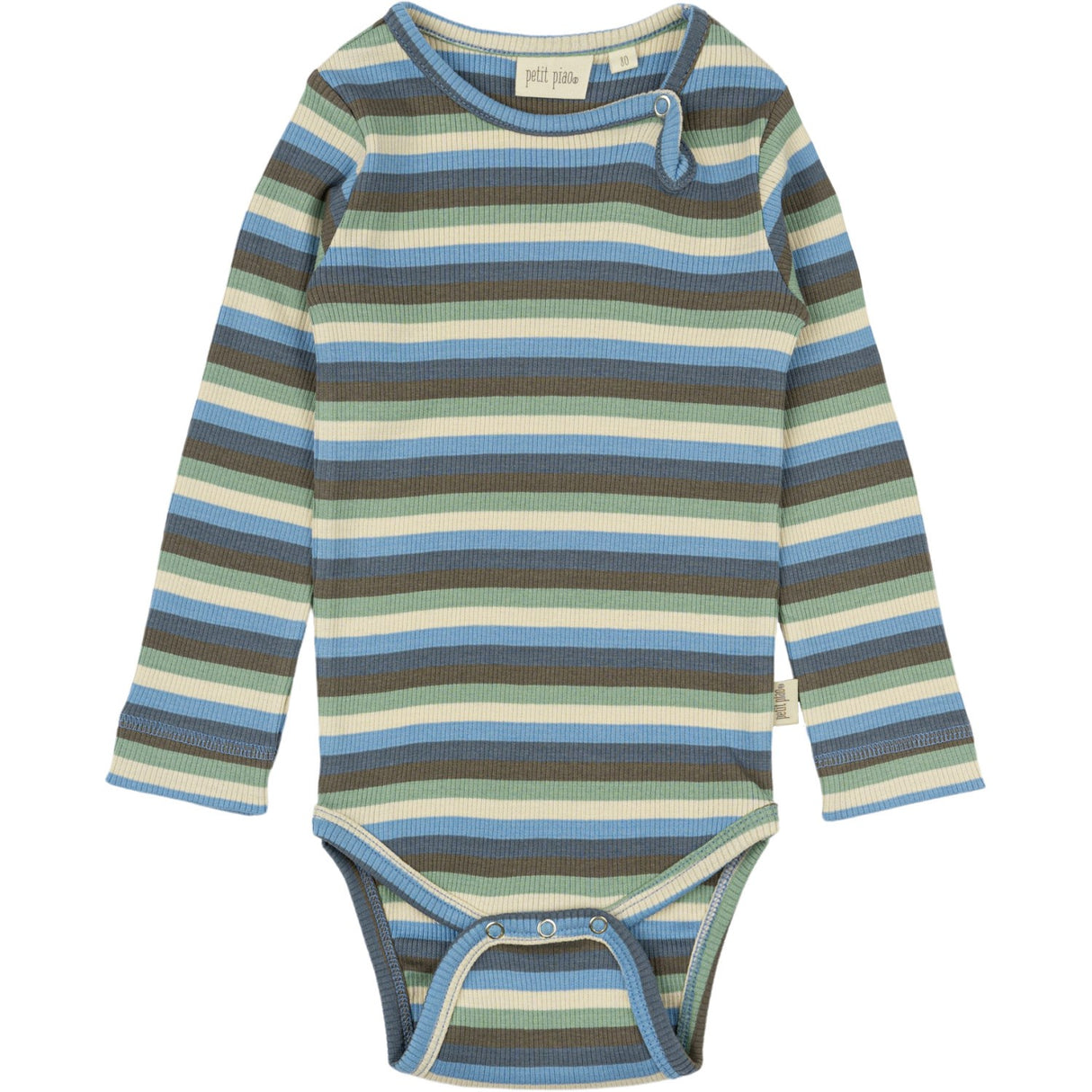 Petit Piao Allure Blue Multi Stripe Body L/S Modal Multi Striped