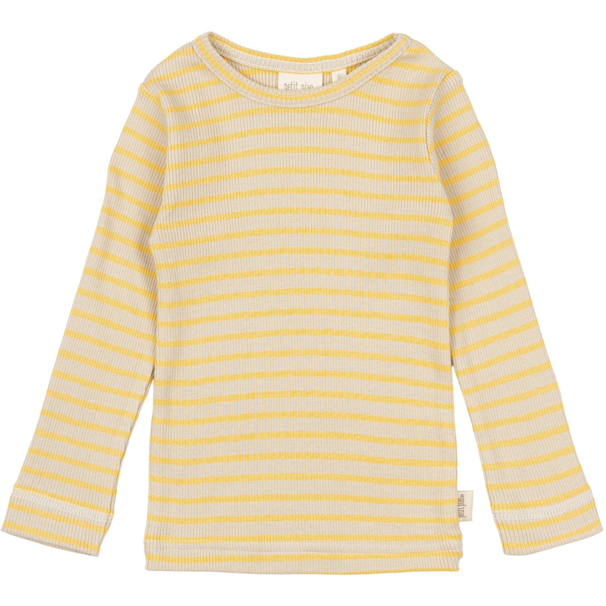 Petit Piao Yellow Sun/Dark Off White Blouse Modal Striped