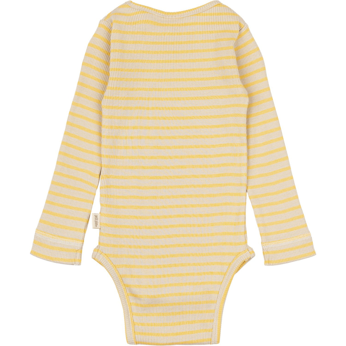 Petit Piao Yellow Sun/Dark Off White Body L/S Modal Striped
