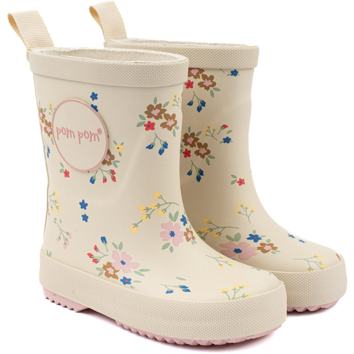 Pom Pom Flower AOP Rubber Boot