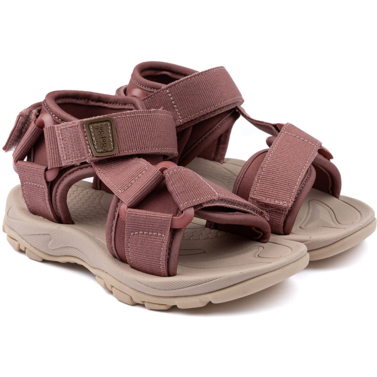 Pom Pom Withered Rose Trecking Sandal Velcro