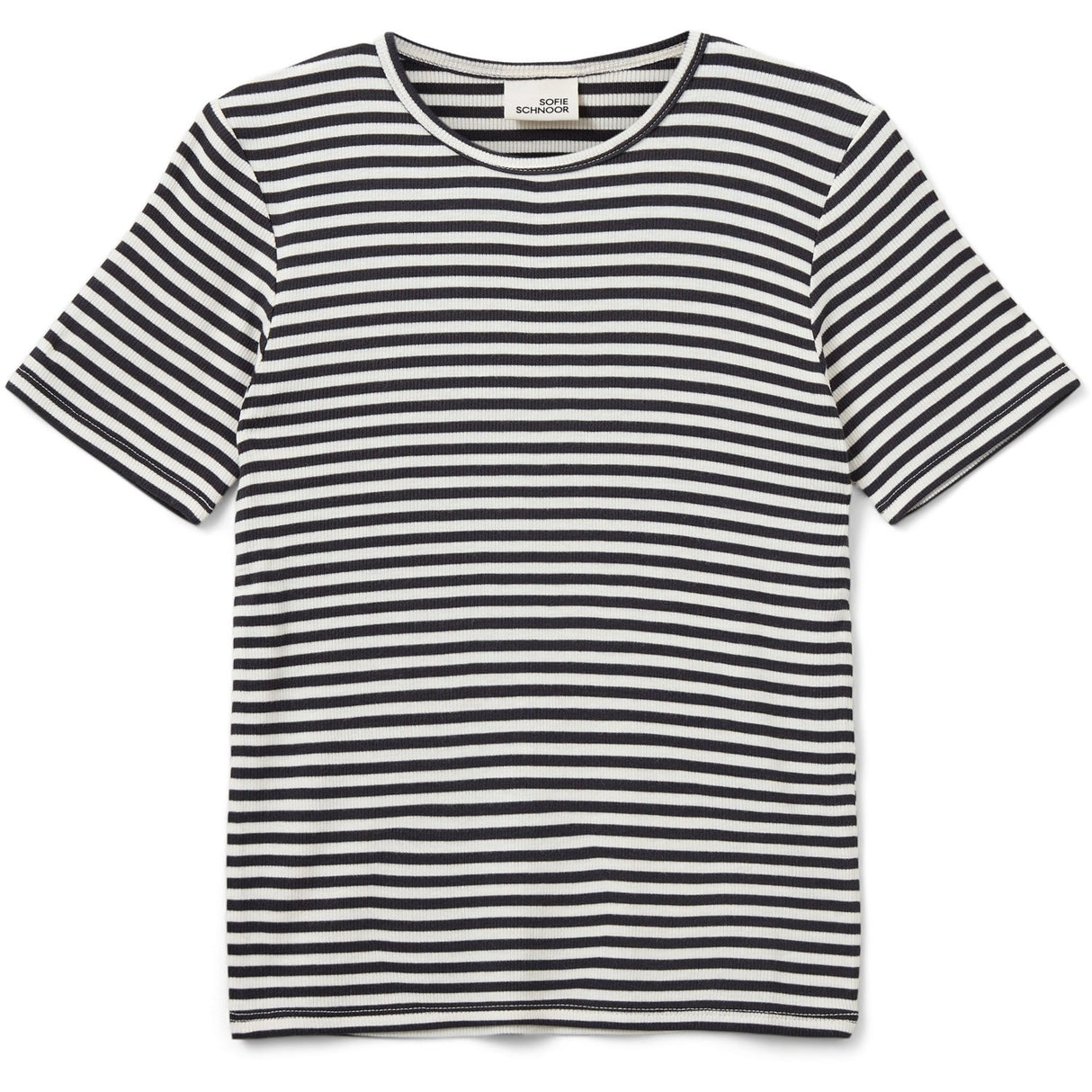 Sofie Schnoor Black Striped Nataliasy Rib T-Shirt