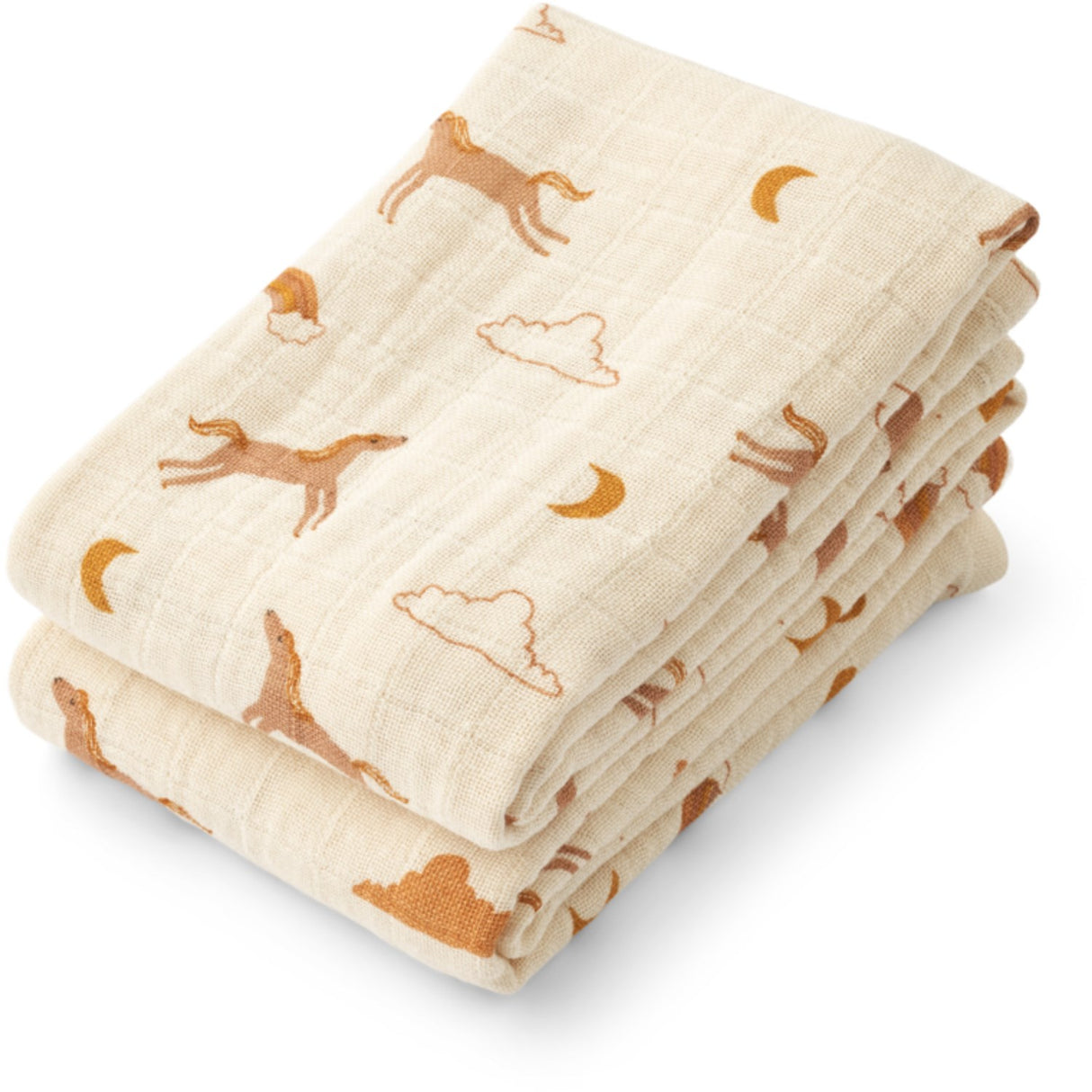 LIEWOOD Dream / Ecru Lewis Muslin Cloth 2-Pack