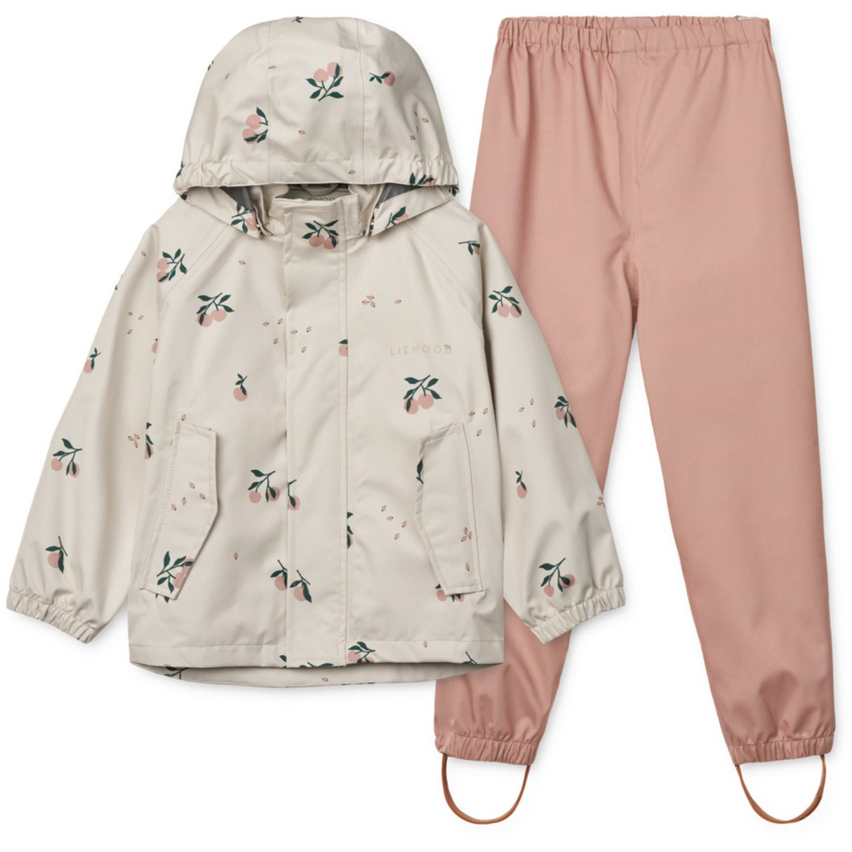 LIEWOOD Peach / Sea Shell Pedia Rainwear Set