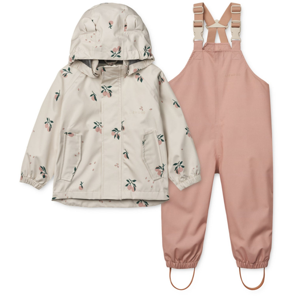 LIEWOOD Peach / Sea Shell Manu Rainwear Set
