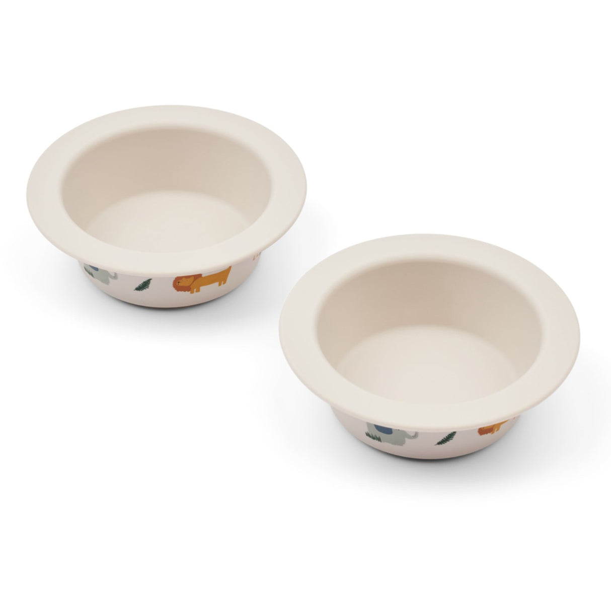 LIEWOOD Safari Sandy Mix Peony Printed Suction Bowl 2-Pack