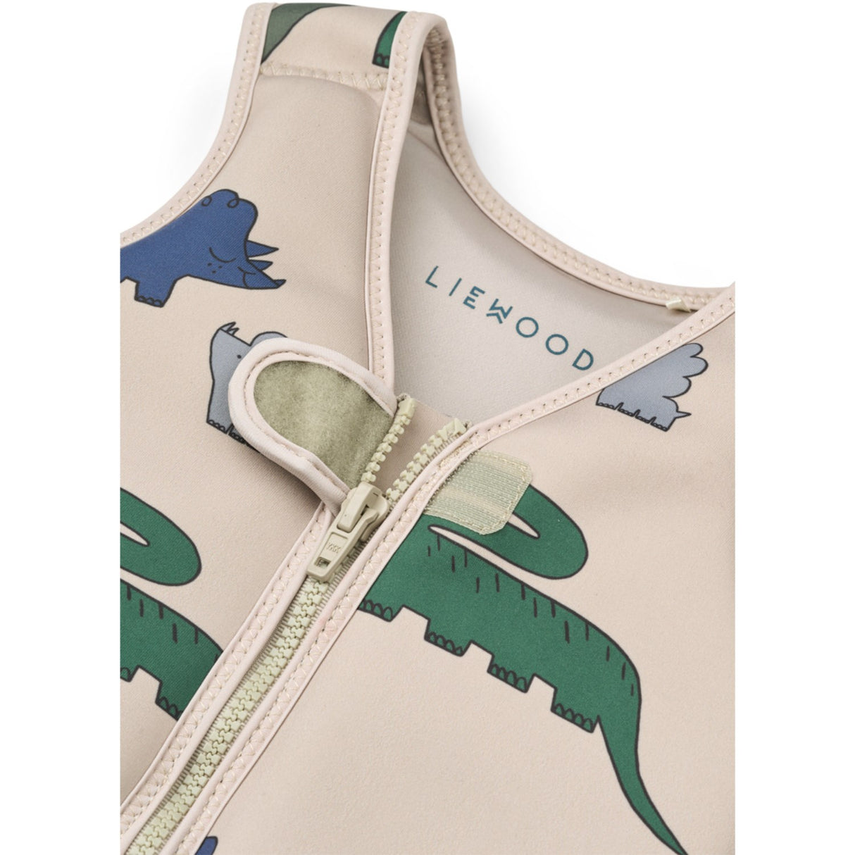 LIEWOOD Dinosaurs / Mist Dove Swim Vest