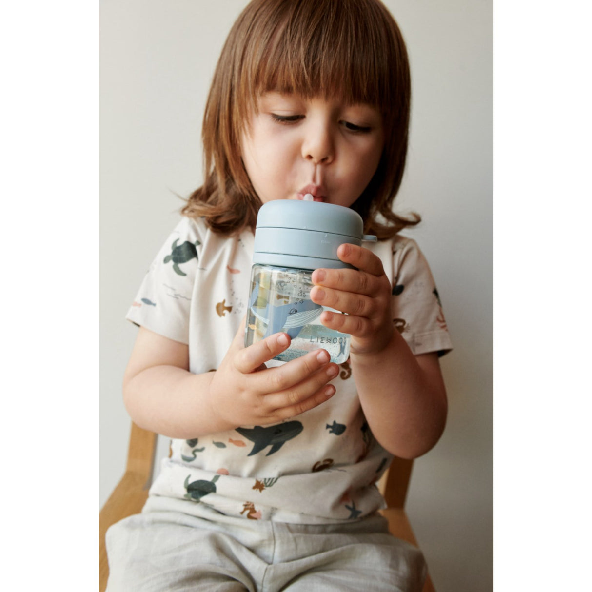 LIEWOOD Sea Creature / Sandy Pavia Tritan Straw Cup 280ml