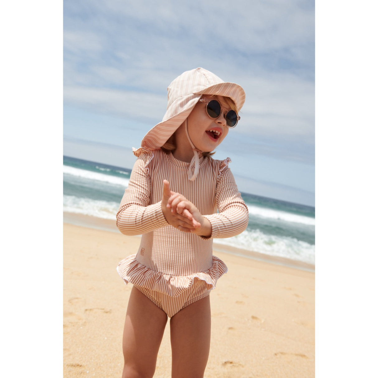 LIEWOOD Y/D Stripe Sorbet Rose / Creme De La Creme Cecilia Sun hat