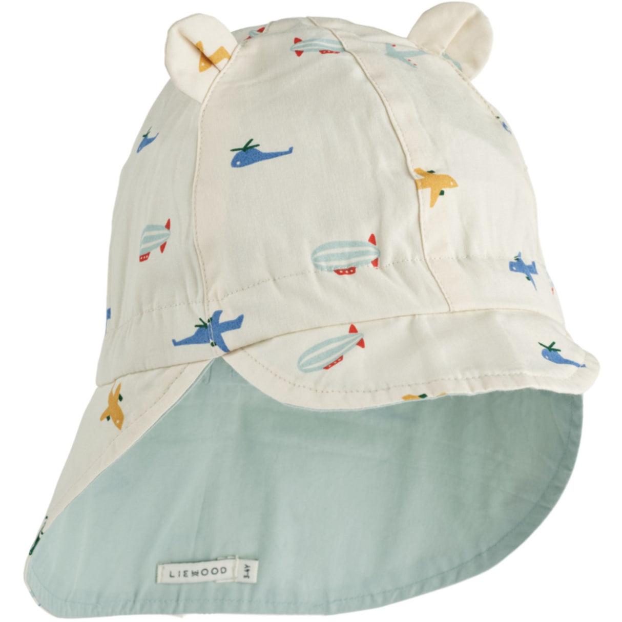 LIEWOOD Aviator / Ecru Gorm Reversible Sun hat With Ears
