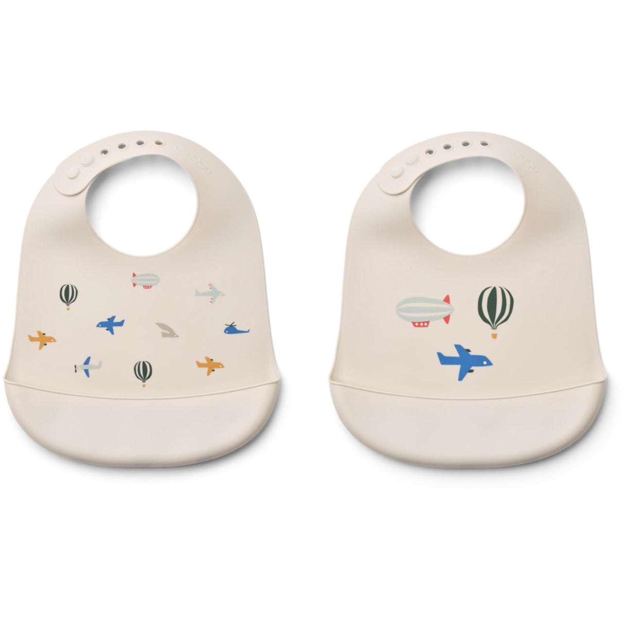 LIEWOOD Aviator / Ecru Tilda Printed Bib 2-Pack