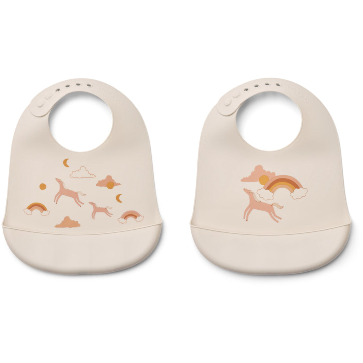 LIEWOOD Dream / Ecru Tilda Printed Bib 2-Pack