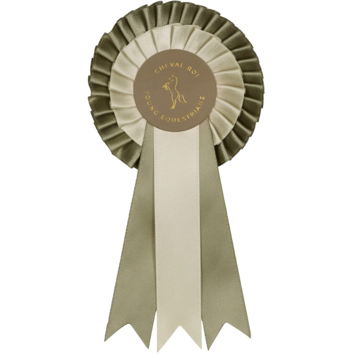 Cheval Roi Rosette for hobbyhorse Green