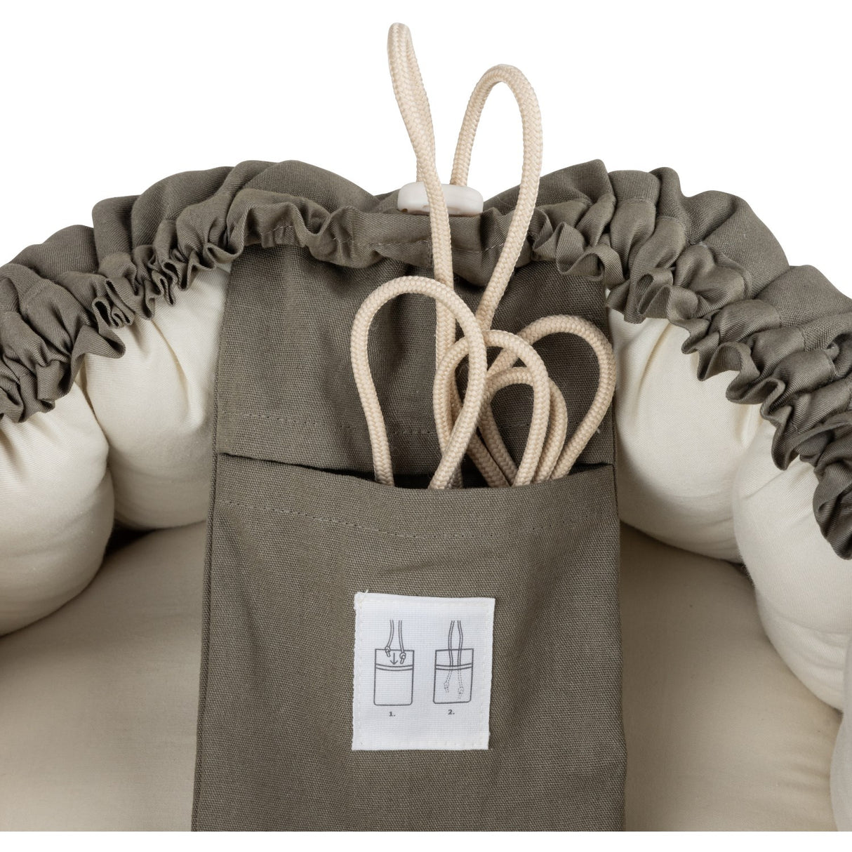 Sebra Dark Olive 3-In-1 Babynest