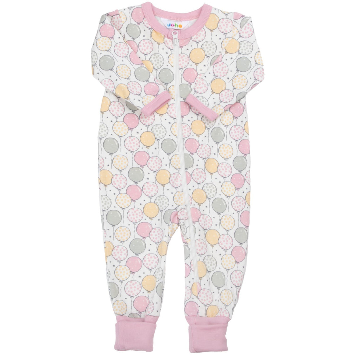 Joha Light pink Nightsuit m. 2-in-1 fødder