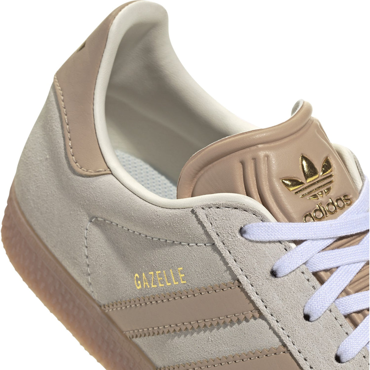 adidas Originals Cream White/Magic Beige/Gum 3 Gazelle J Sneakers