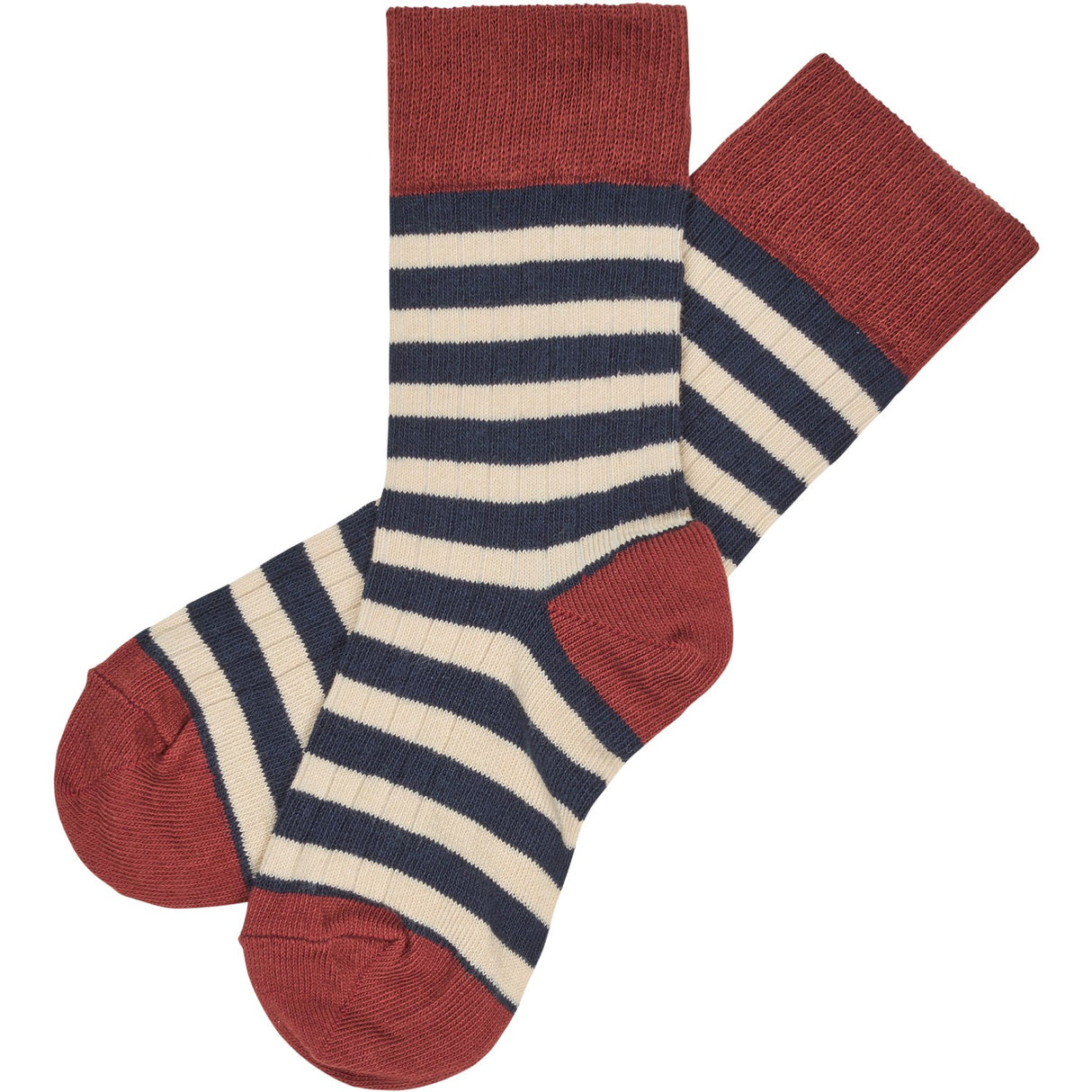 FUB chili/dark navy Classic Stripe Socks