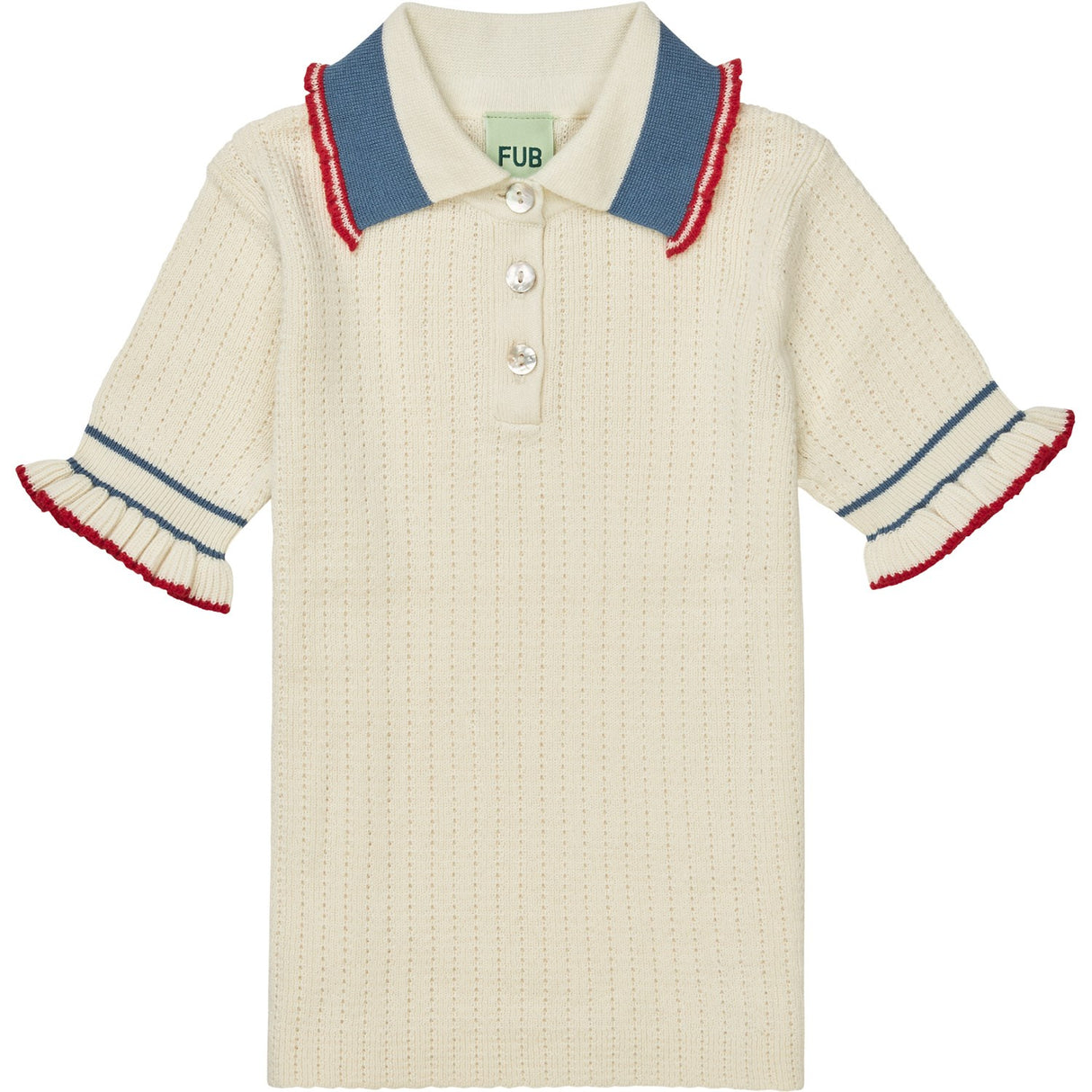 FUB ecru Frill Polo
