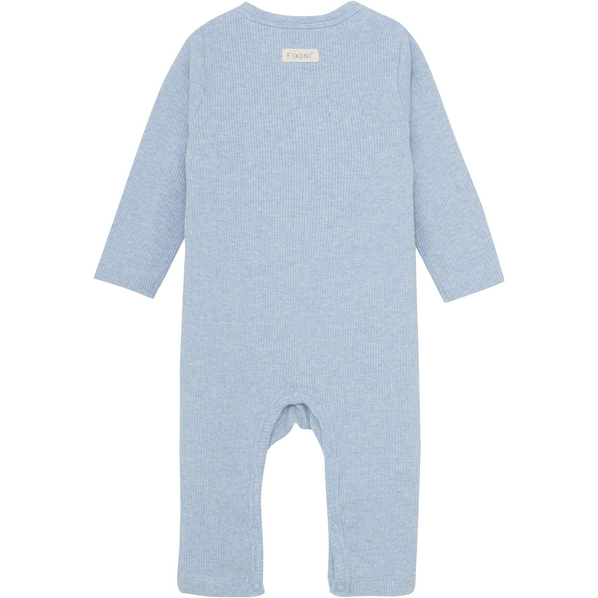 FIXONI Blue Fog Melange Romper LS Mélange Rib