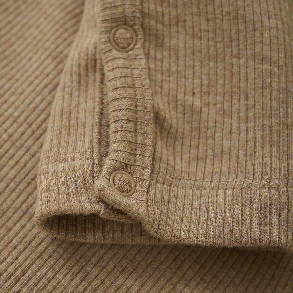 FIXONI Macaroon Melange Romper LS Mélange Rib