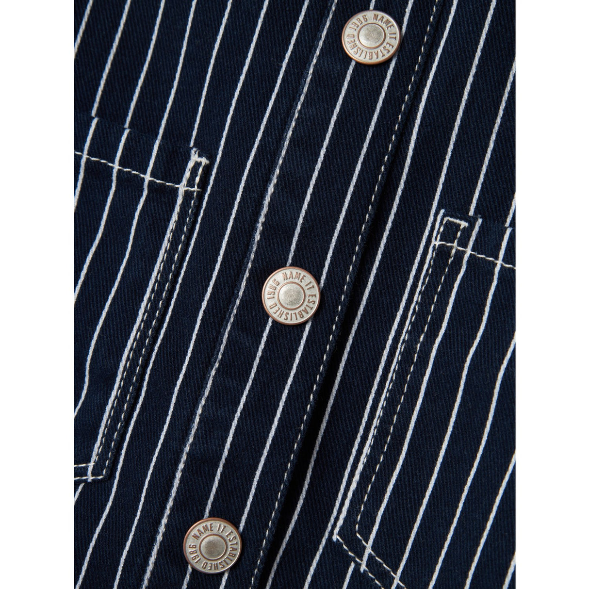 Name It Navy Blazer Zoe Twill Oversize Stripe Shirt